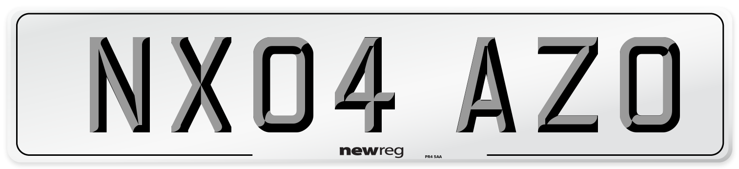 NX04 AZO Number Plate from New Reg